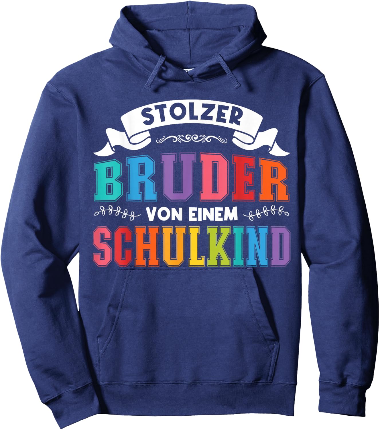 stolzer Bruder von einem Schulkind Schulanfang Hoodie - Hoodie | Navy