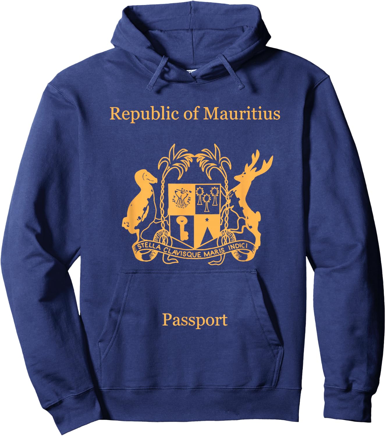 Mauritius,Mauritius Passport,Flag of Mauritius. Hoodie - Hoodie | Navy