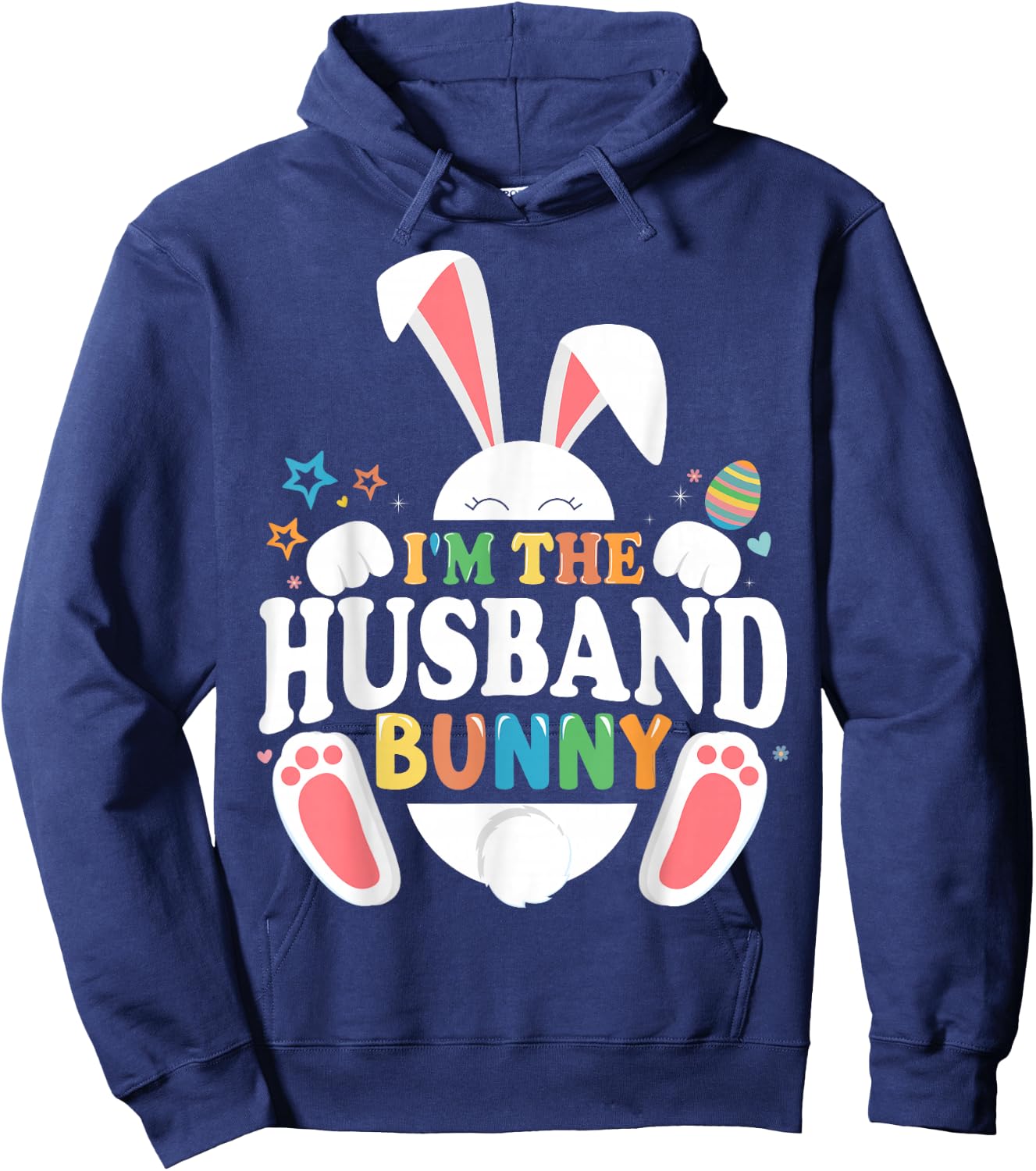 I'm The Husband Bunny Easter Matching Fun Hoodie - Hoodie | Navy