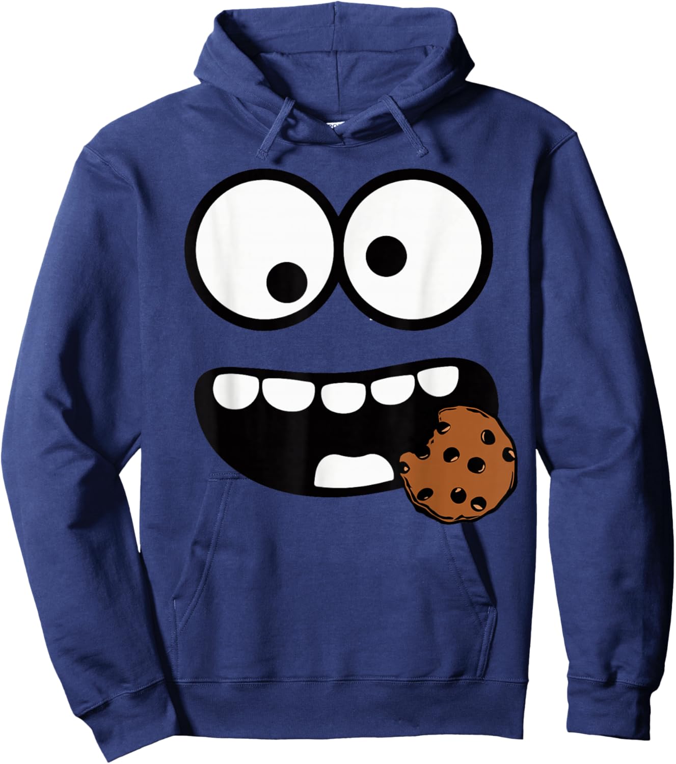 Cute Cookie and Scary Monster Halloween T Hoodie - Hoodie | Navy