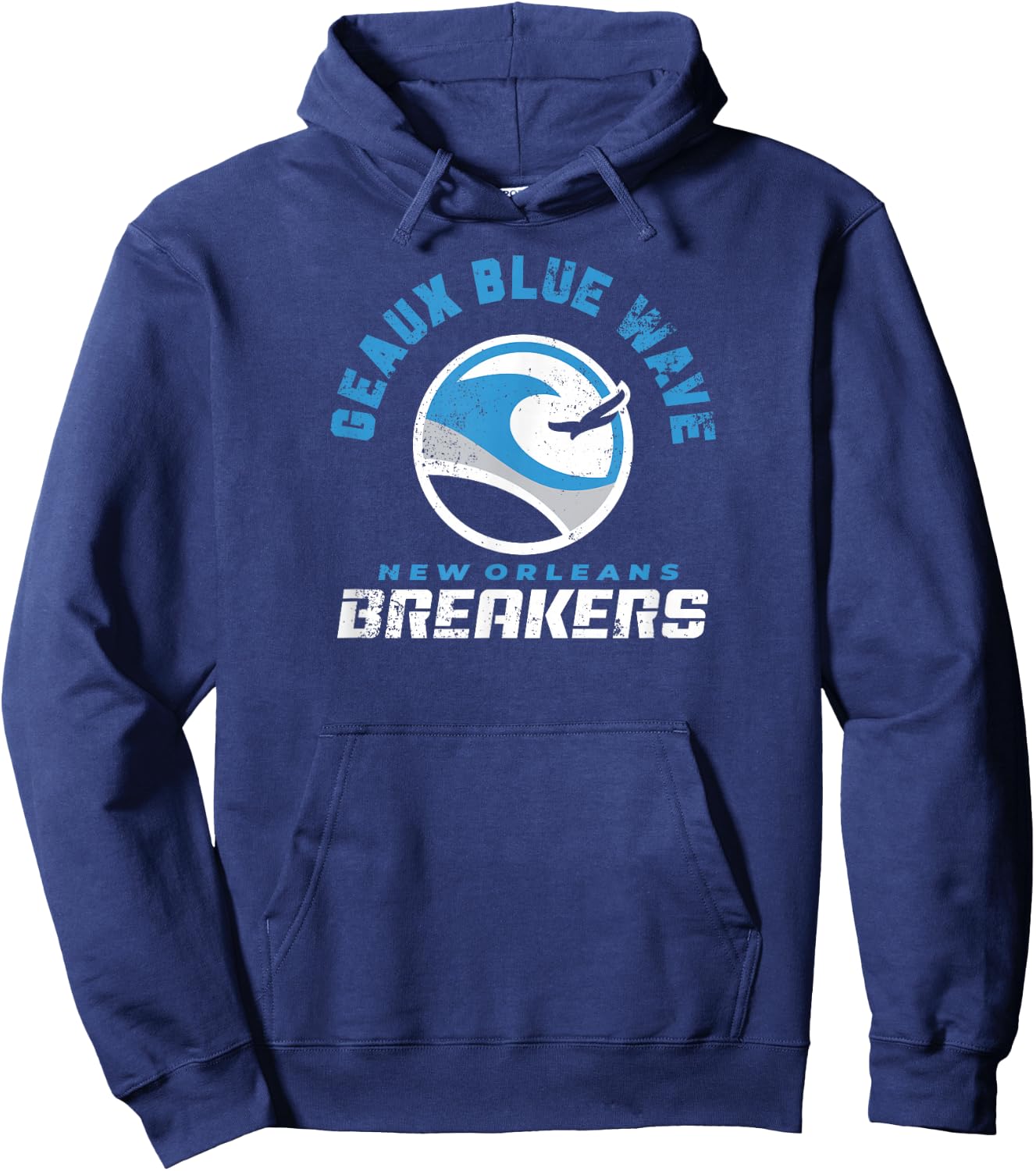 New Orleans Breakers: Geaux Blue Wave Hoodie - Hoodie | Navy