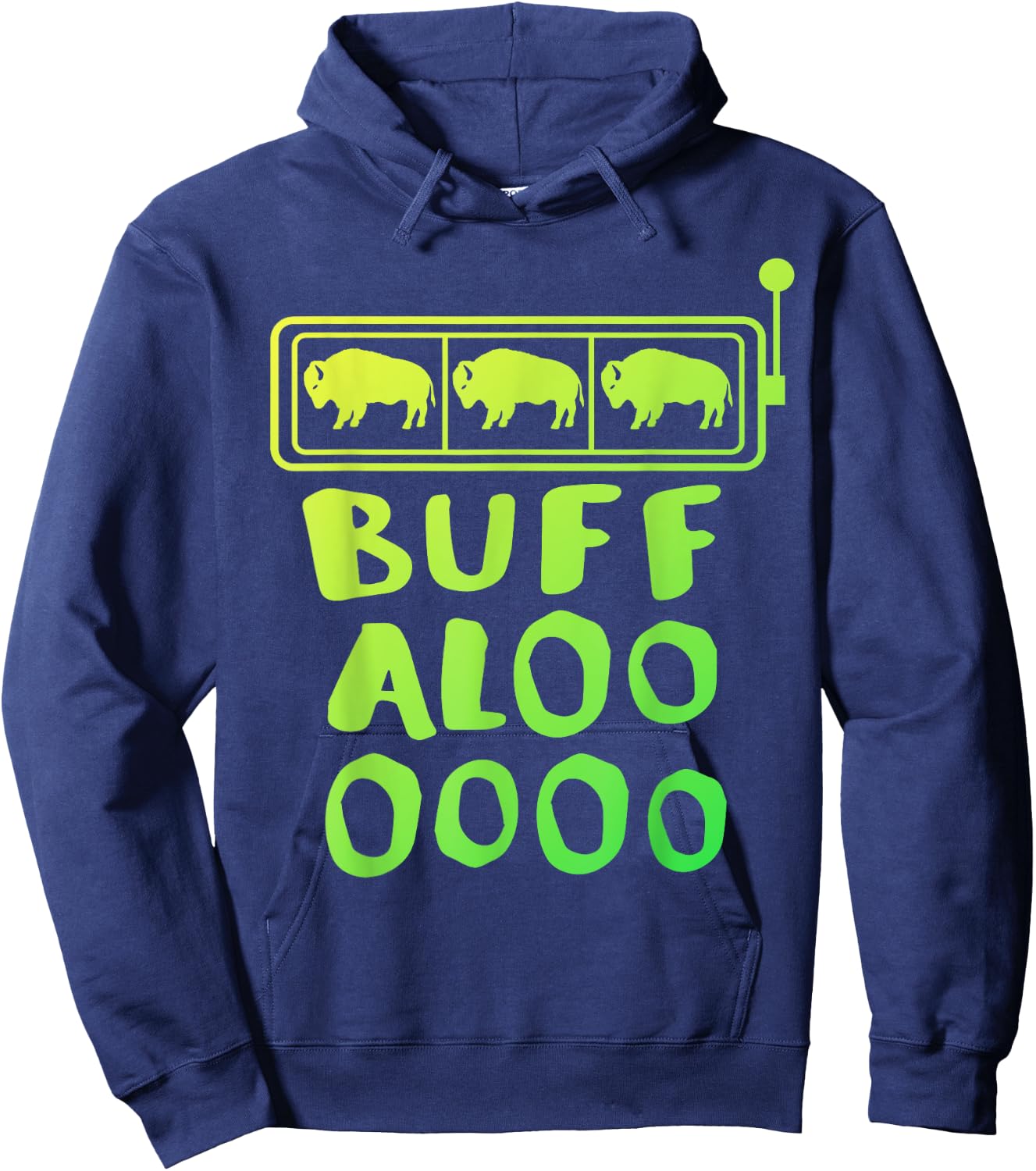 Lucky Green Buffalo Casino Slots Wear Hoodie - Hoodie | Navy