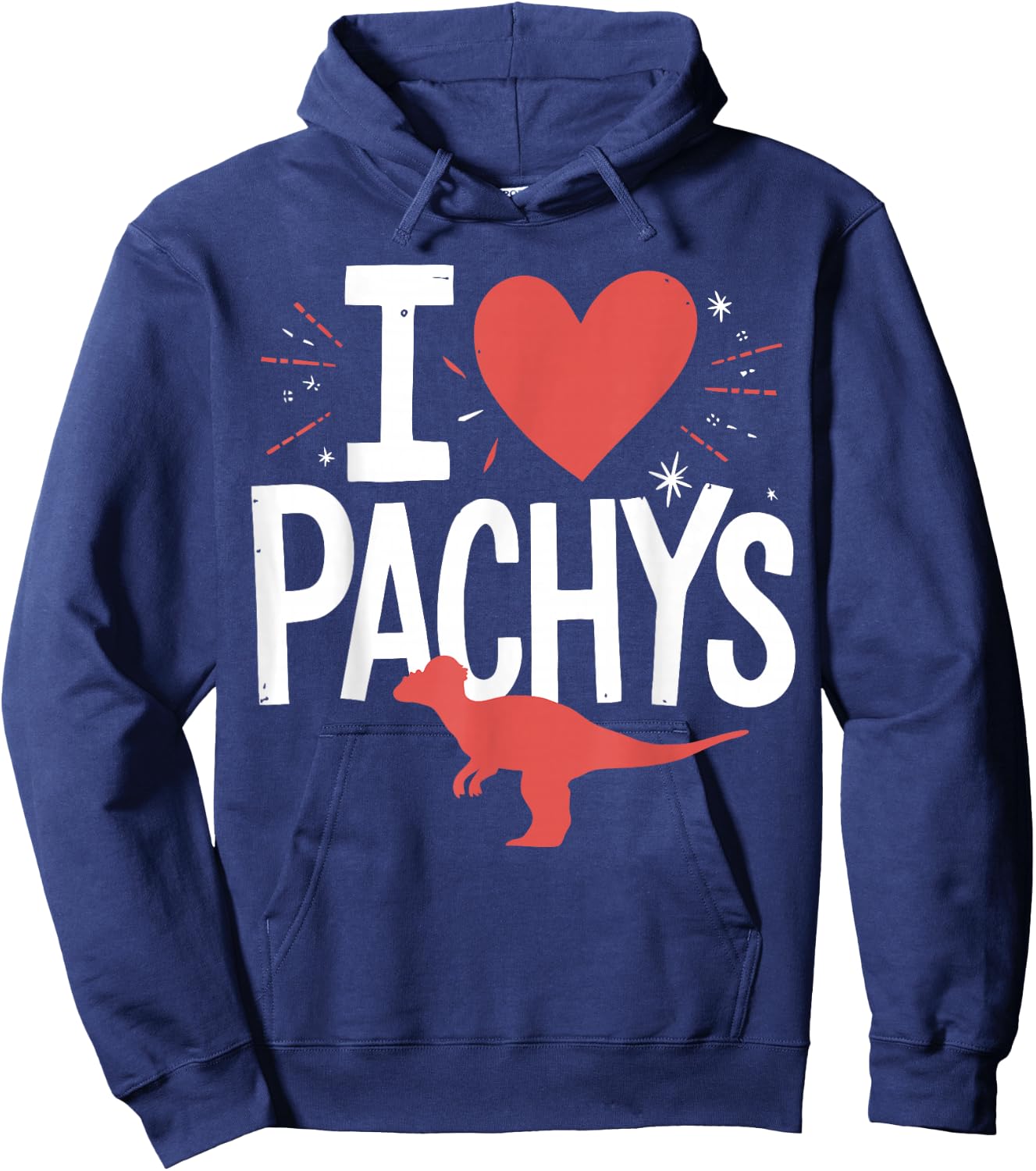 I Love Pachycephalosaurus Hoodie - Hoodie | Navy
