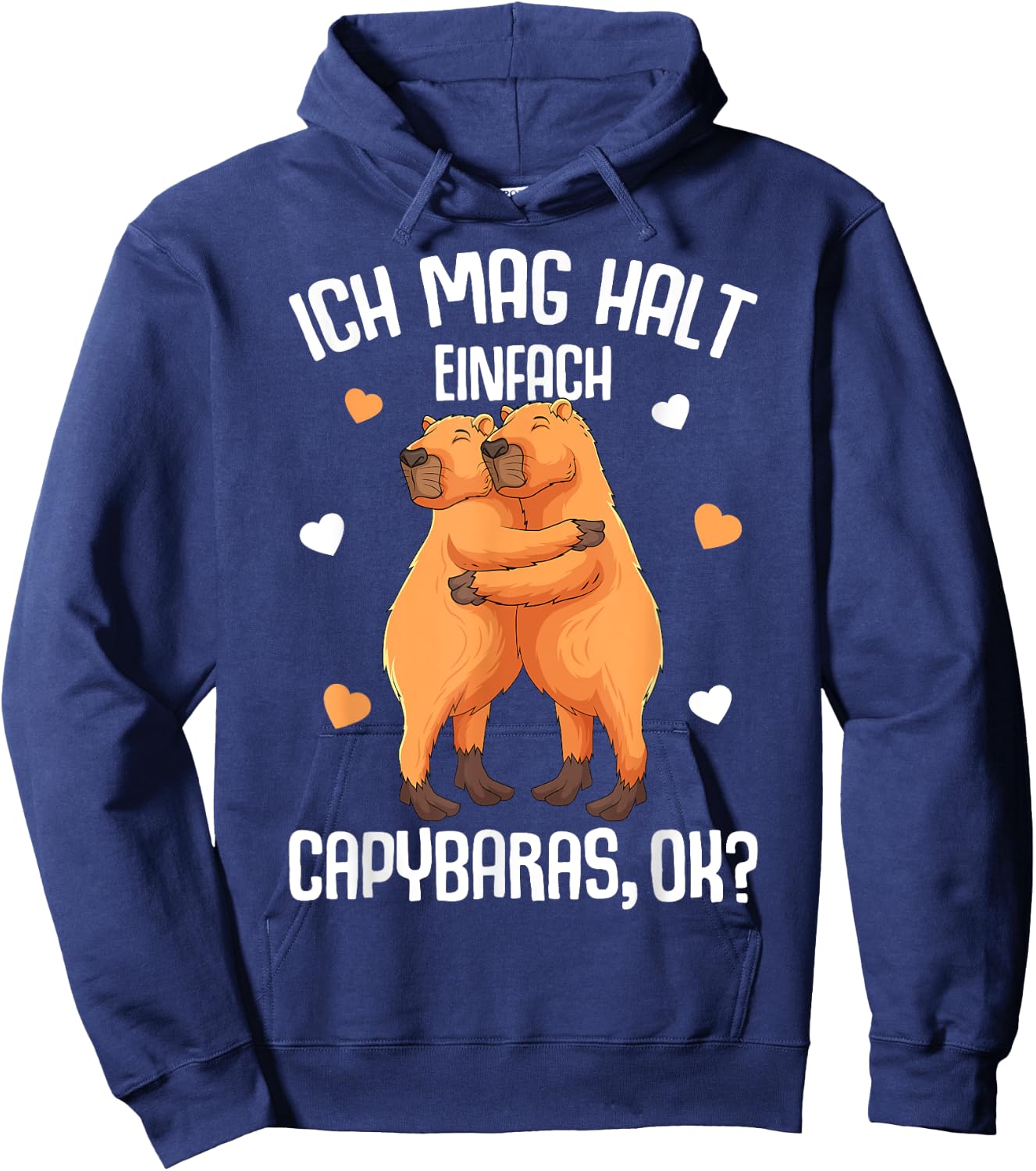 Ich mag Halt Capybara Children's Girls' Women's Hoodie - Hoodie | Navy