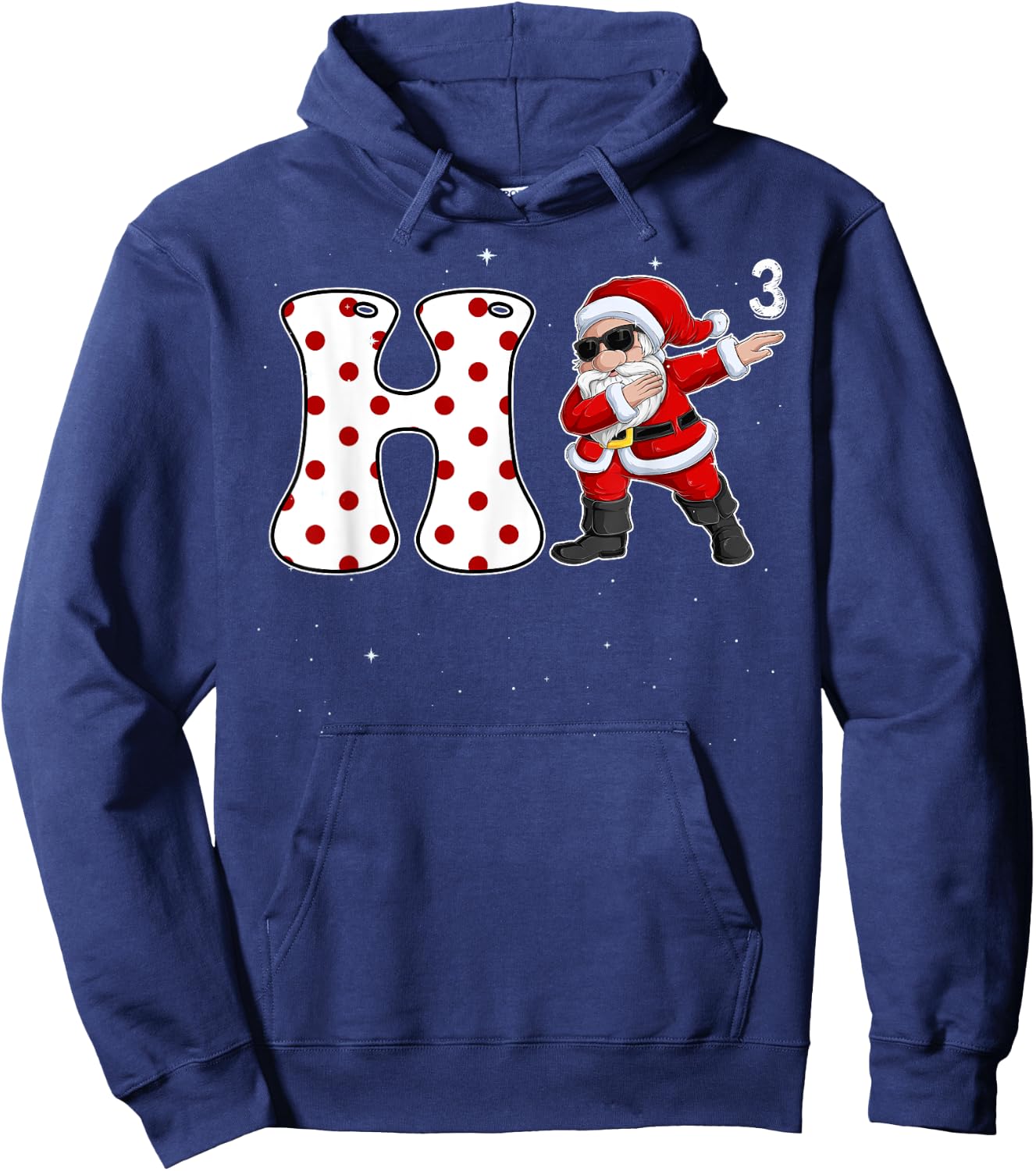 Ho cubbed Funny Christmas Dabbing Santa Hoodie - Hoodie | Navy