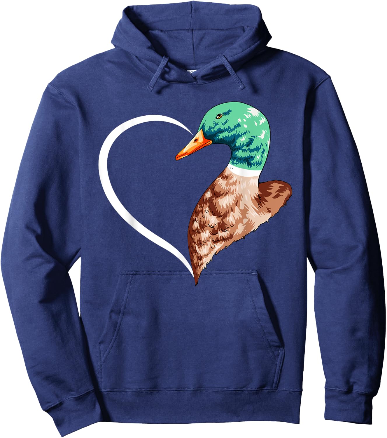 Duck Shirts Girls Kids Heart Cute Duck Hoodie - Hoodie | Navy
