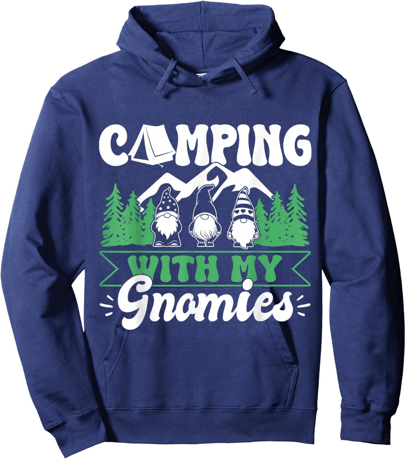 Funny Camping with My Gnomies Camper Gnomes Hoodie - Hoodie | Navy