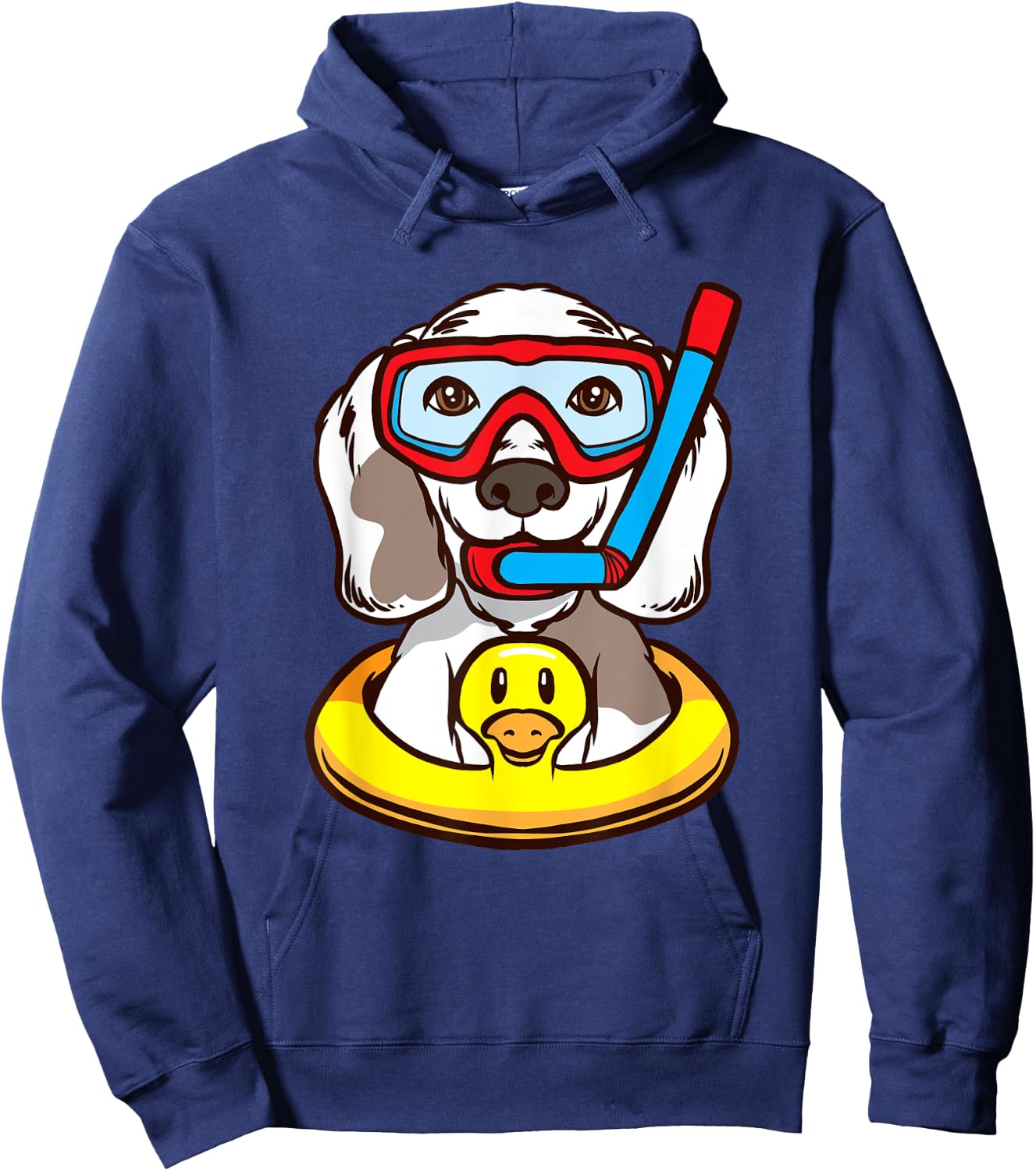 Dog Diver Dog Diving Snorkeling Hoodie - Hoodie | Navy