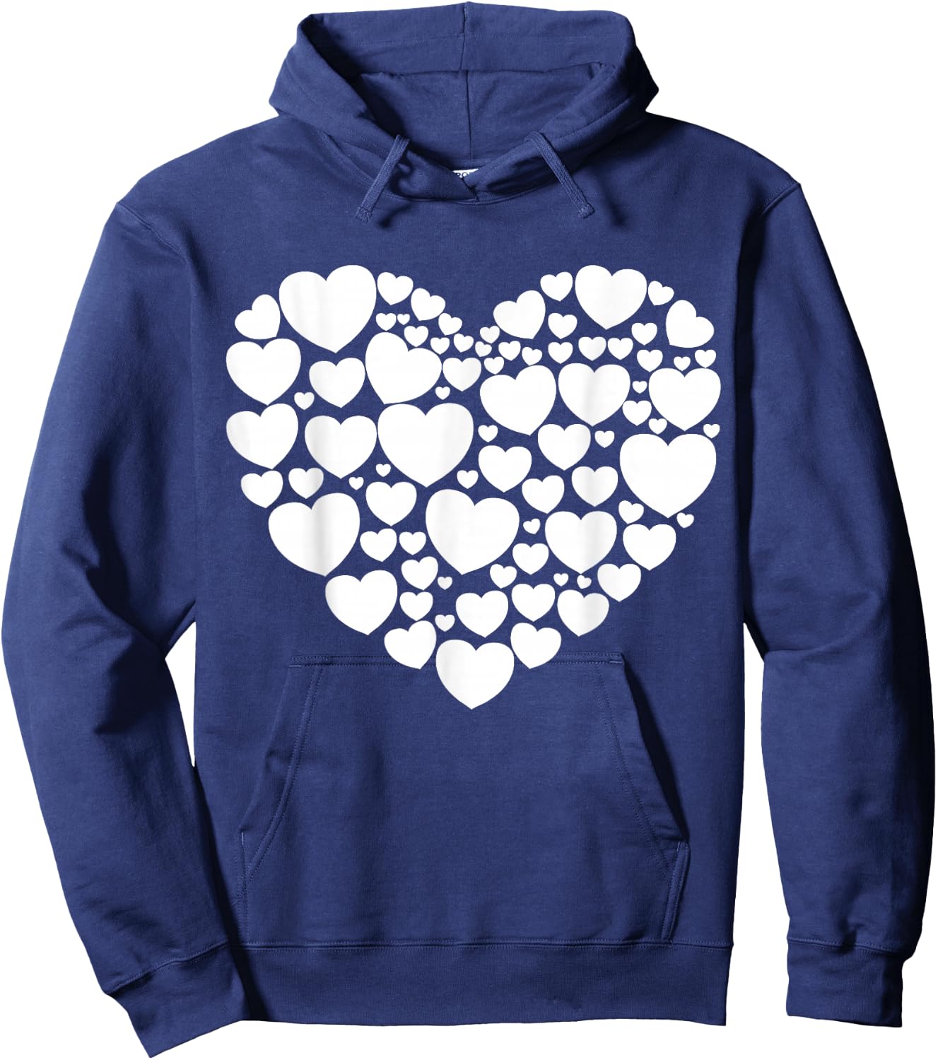 Cute Valentines Hearts Women Girls Toddler Hoodie - Hoodie | Navy