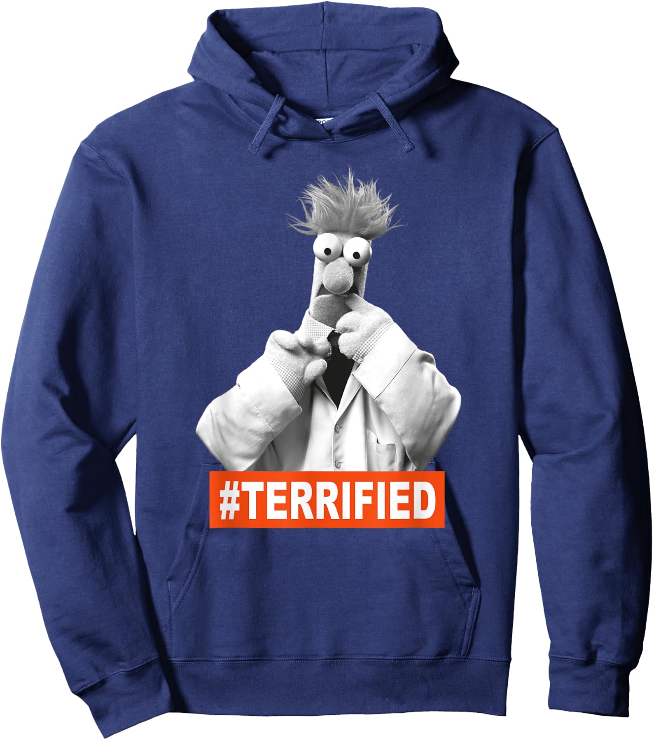 The Muppets Beaker Terrified Hoodie - Hoodie | Navy
