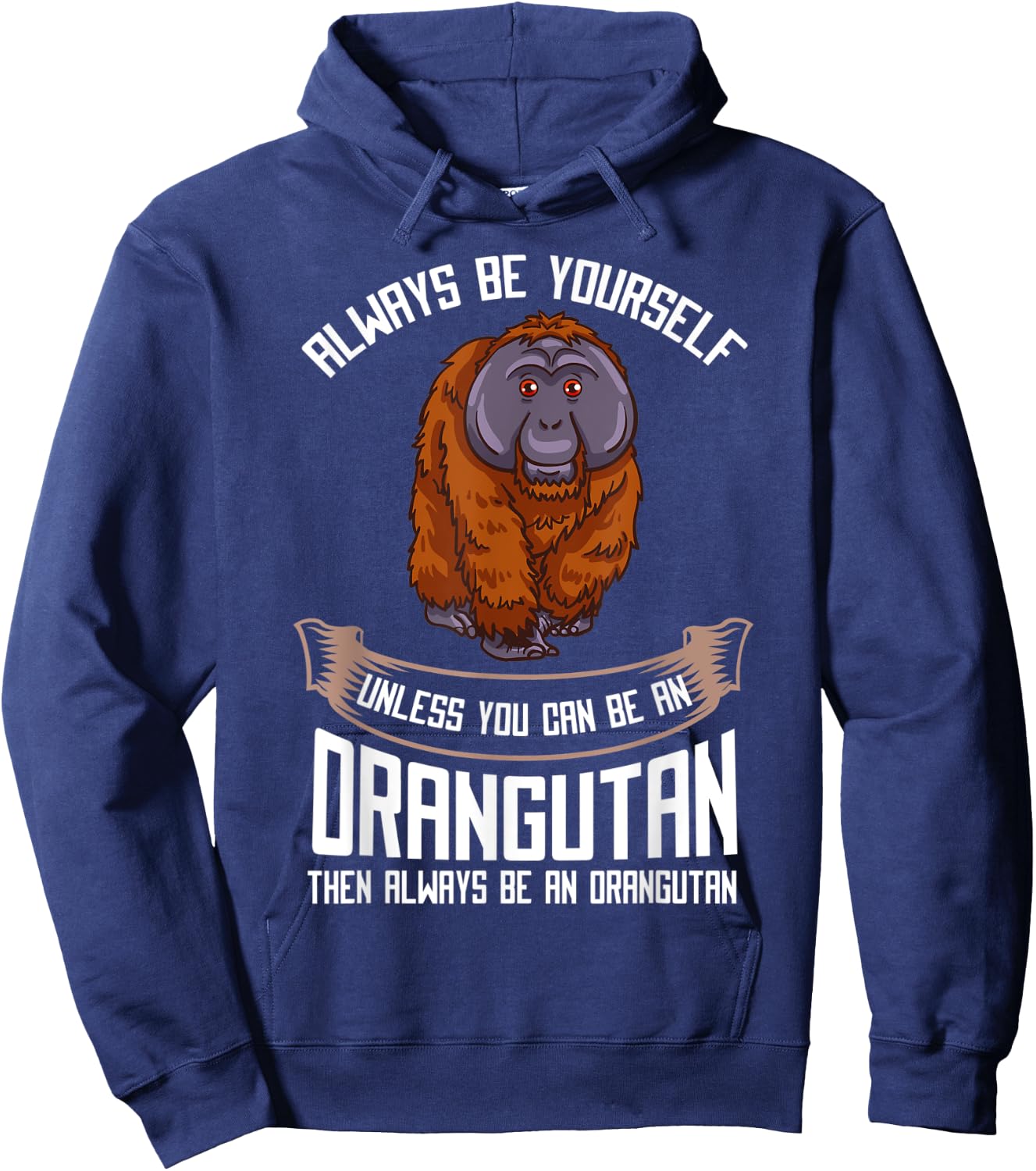 Orangutan Gift Funny Baby Monkey Island Hoodie - Hoodie | Navy