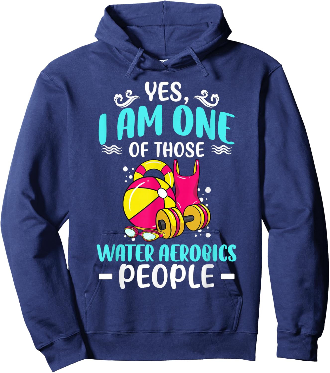Water Aerobics Swimming Pool Workout Exercise Hoodie - Hoodie | Navy
