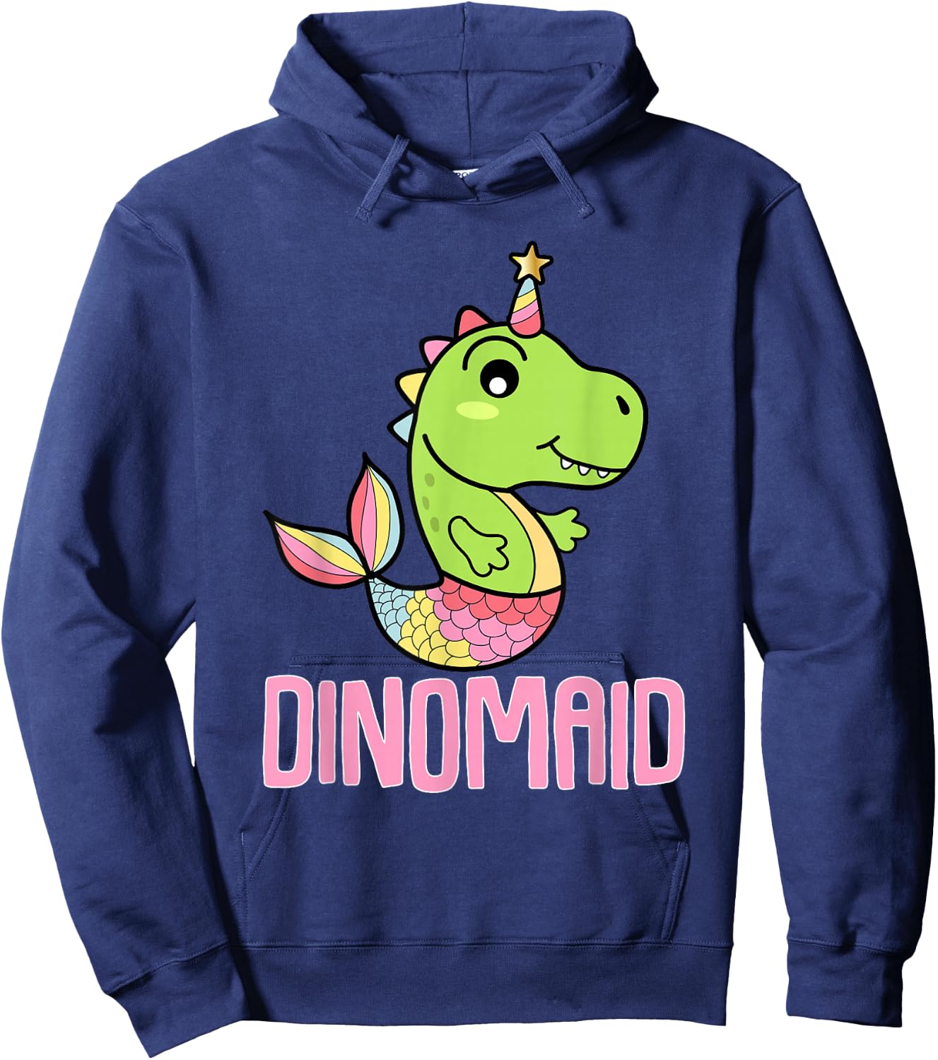 Dinosaur Mermaid Dinomaid Dino Puns Hoodie - Hoodie | Navy