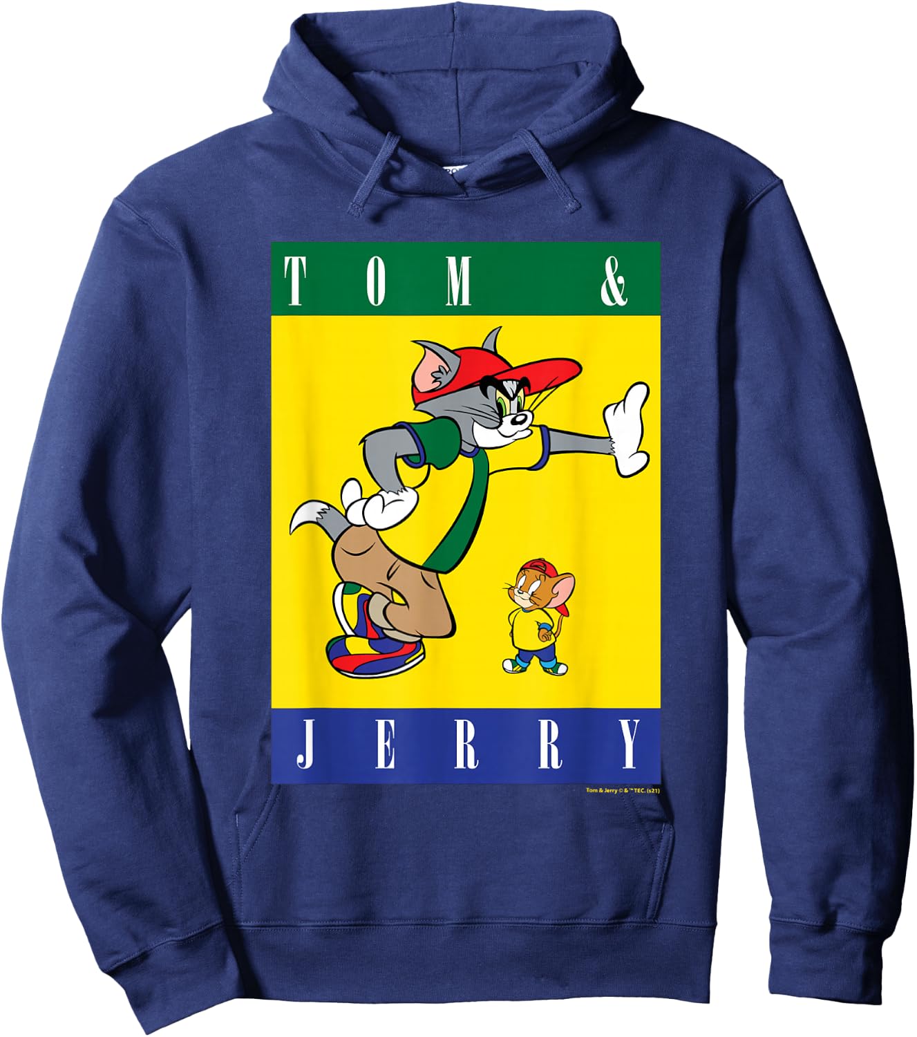 Tom and Jerry with Hats Hoodie - Hoodie | Navy