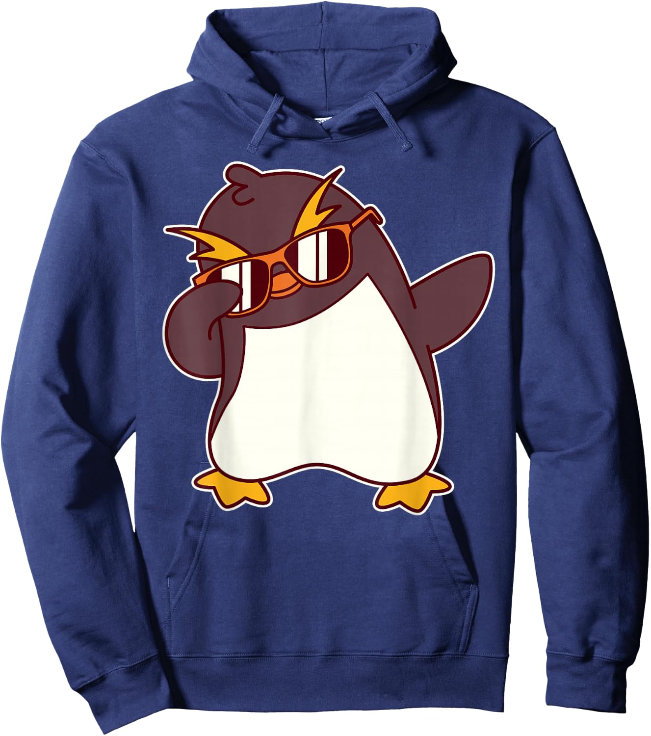 Cute Dabbing Macaroni Penguin Hoodie - Hoodie | Navy