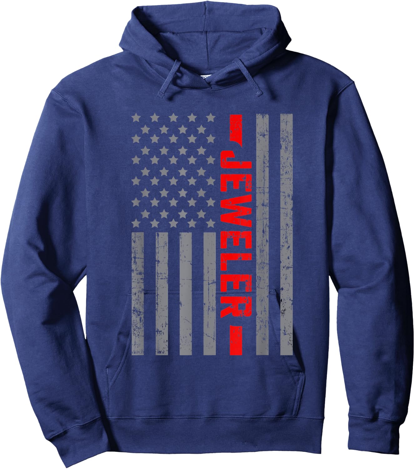 American Flag Jeweler US Flag Vintage Dad Hoodie - Hoodie | Navy