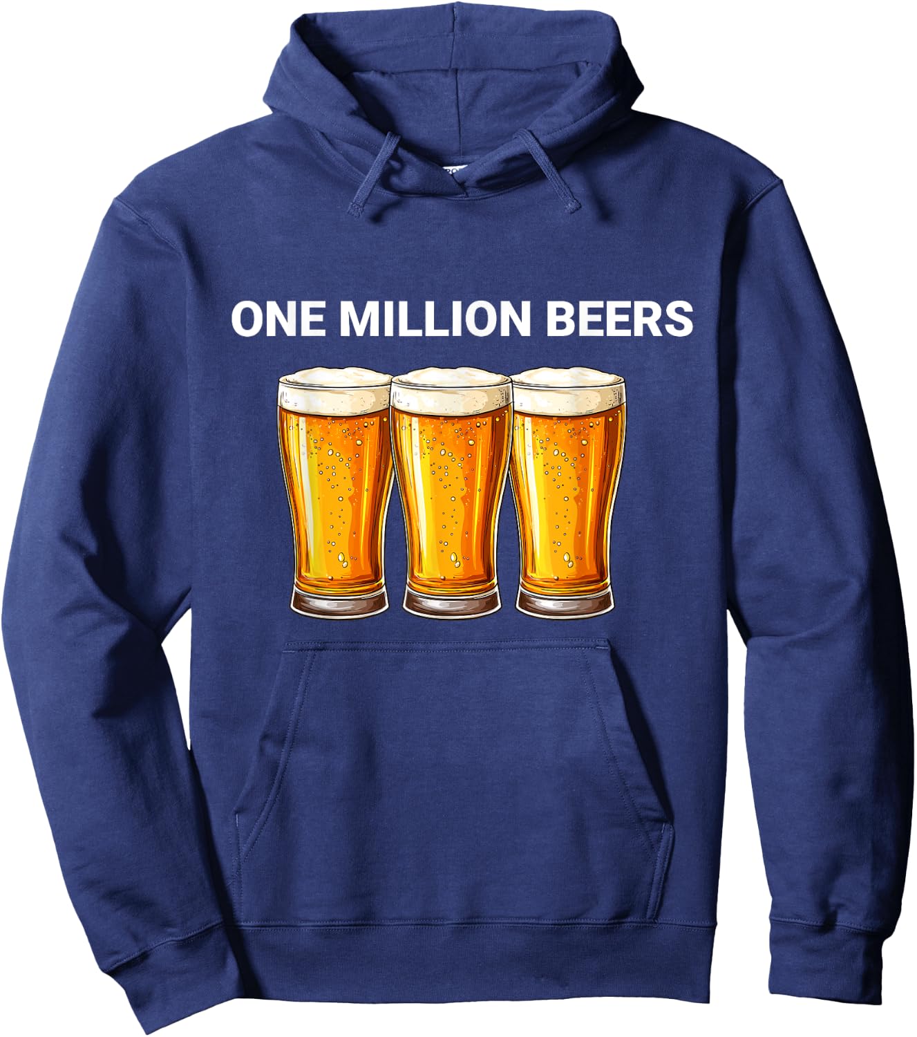 One Million Beers Funny Ironic Meme Beer Lovers Hoodie - Hoodie | Navy