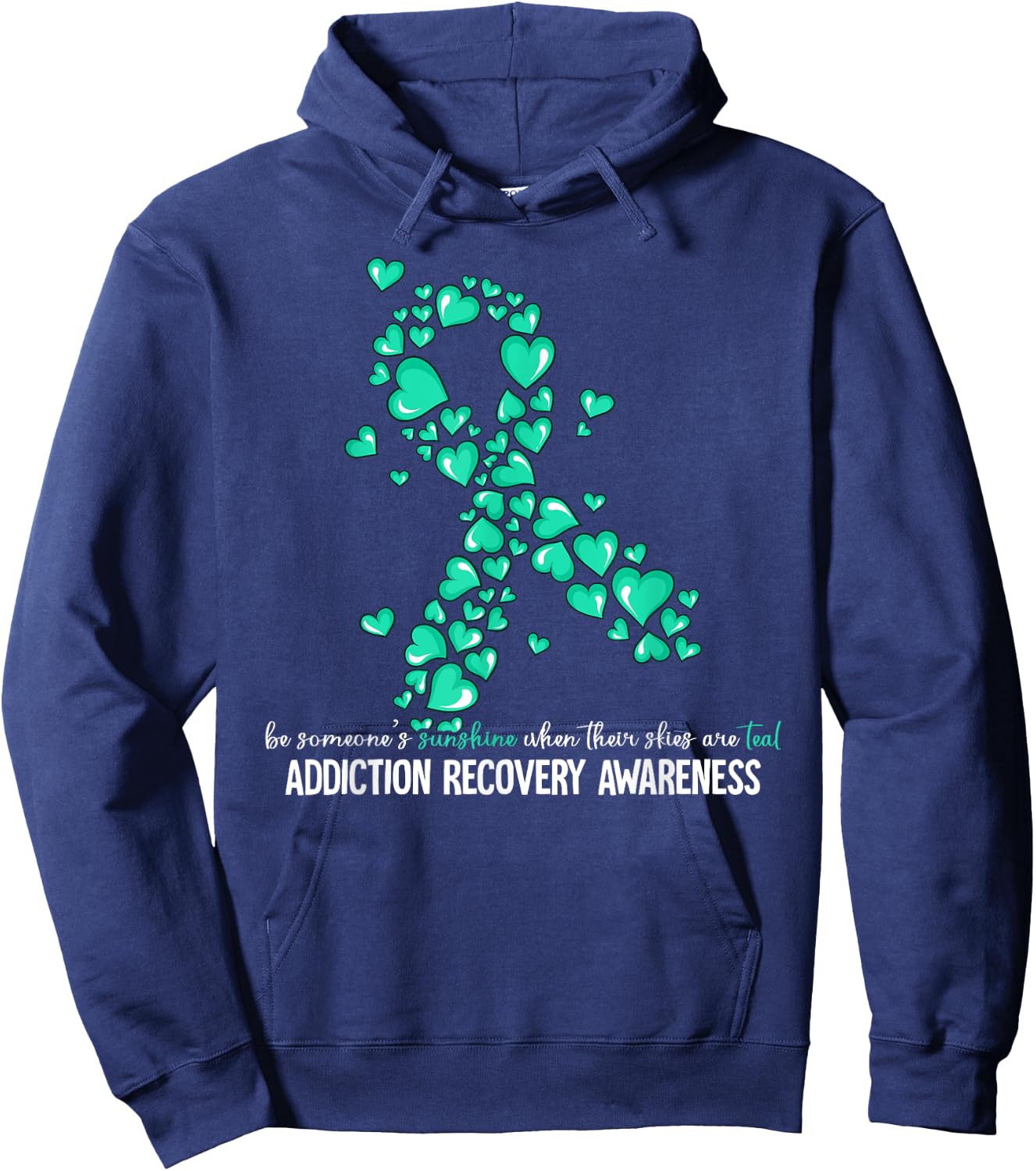 Addiction Recovery Awareness Hoodie - Hoodie | Navy