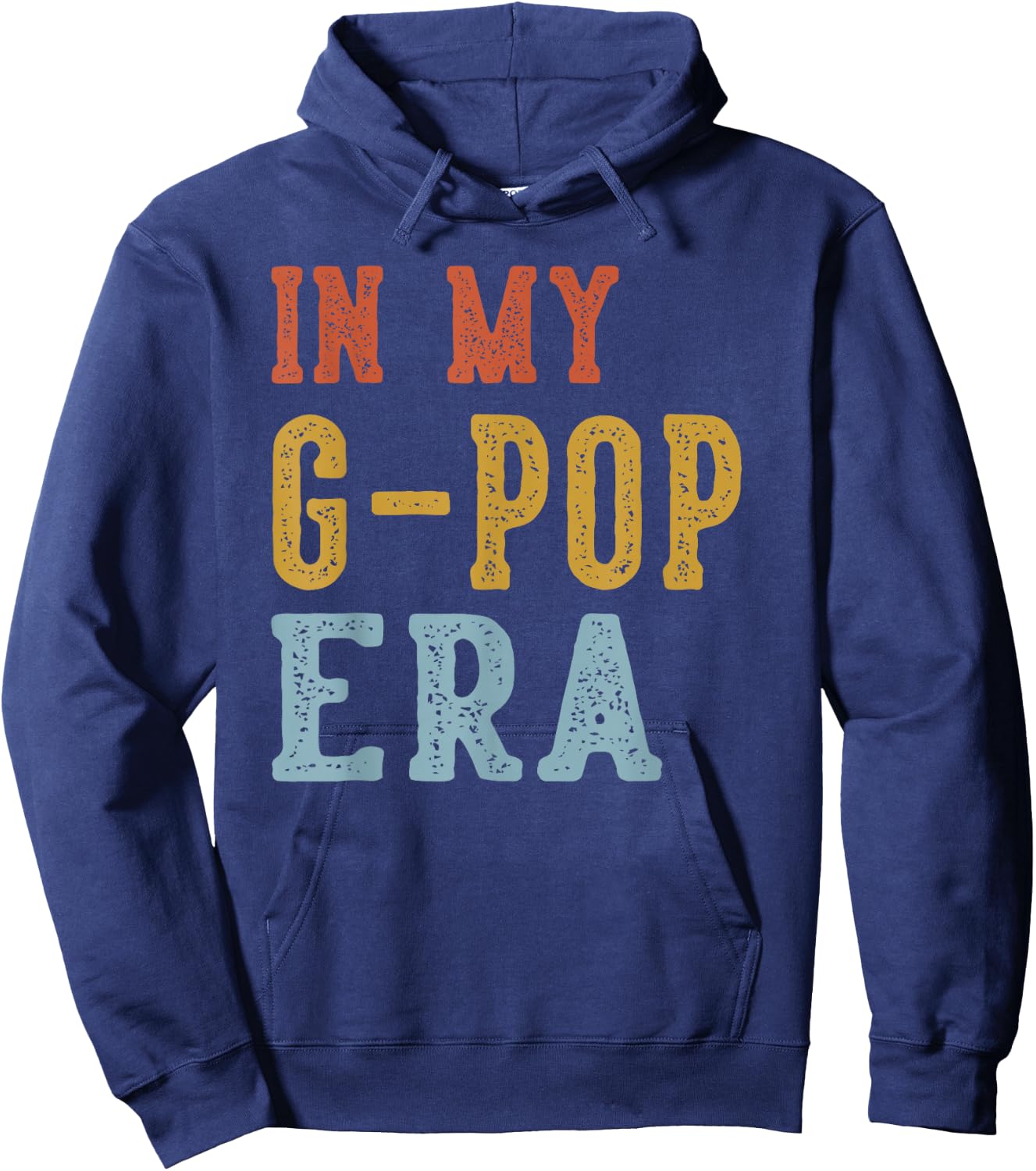 in My G-POP Era Retro Funny Fathers Day Vintage Hoodie - Hoodie | Navy