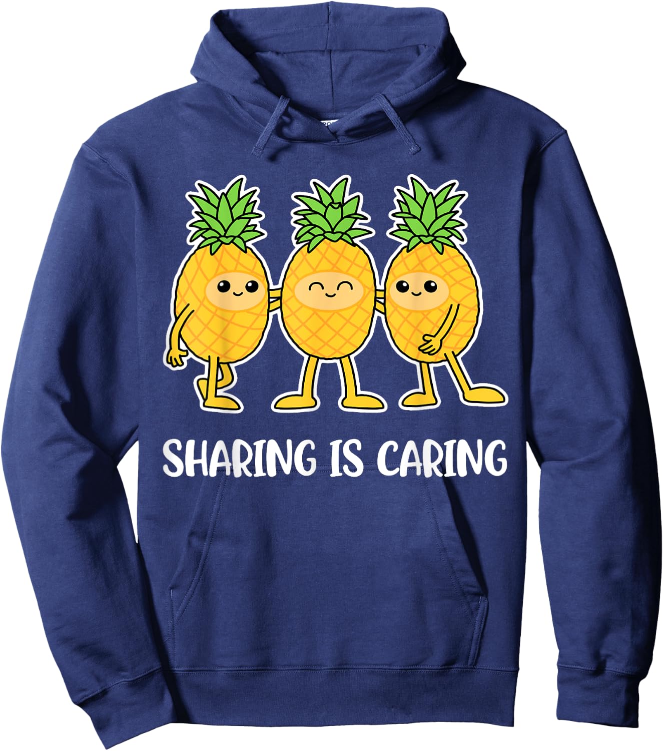 Sharing Is Caring Pineapple Hoodie - Hoodie | Navy