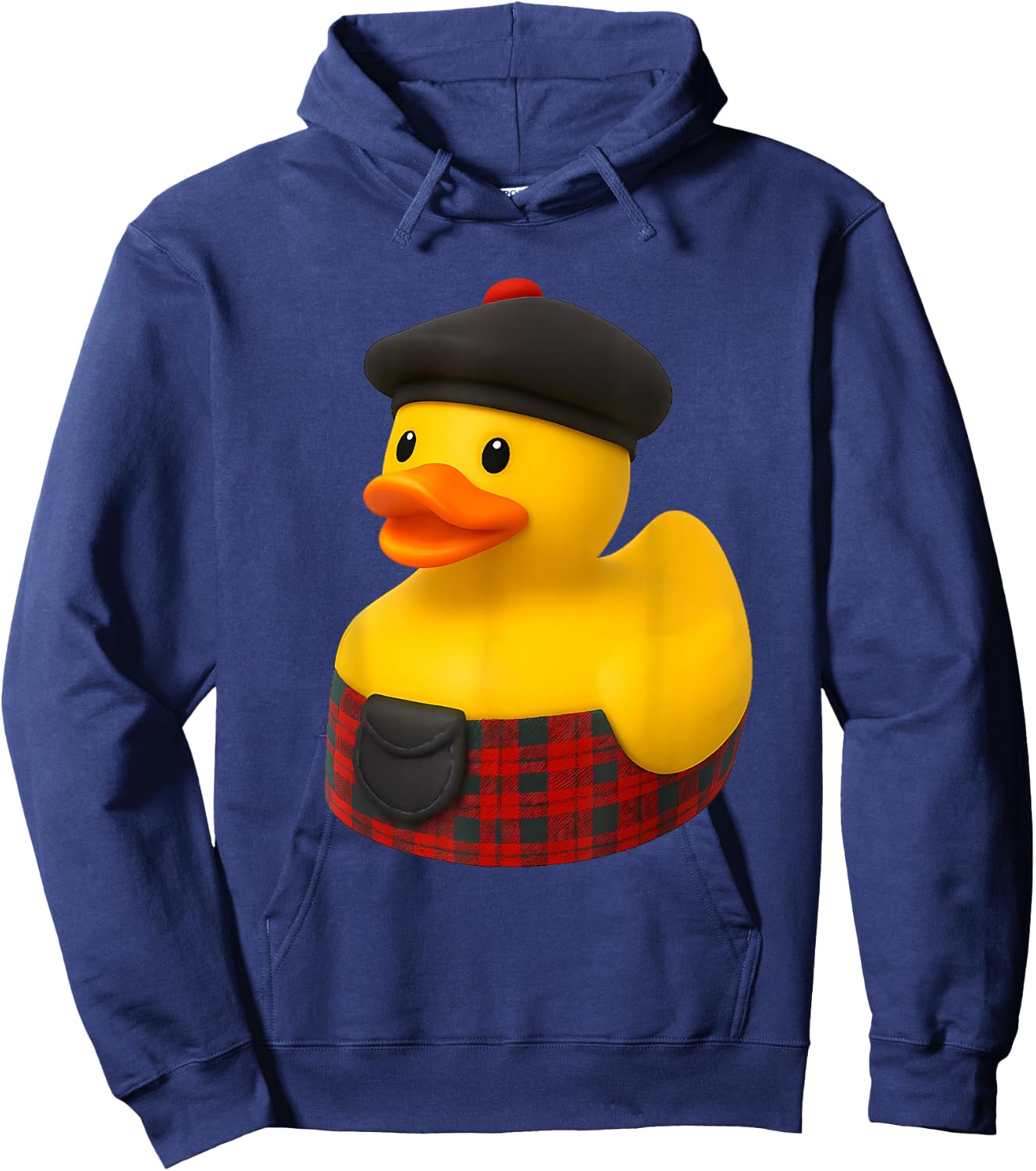 Rubber Duck Wearing a Kilt Scotland Scottish Hoodie - Hoodie | Navy