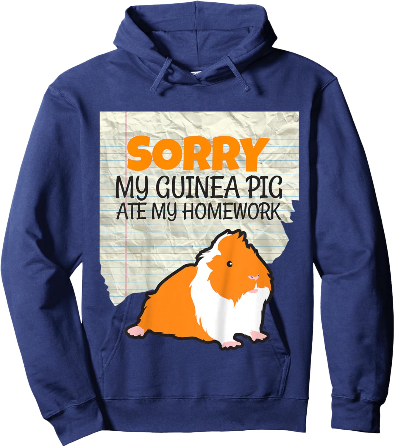 Sorry My Guinea Pig ate my Homework Kids School Hoodie - Hoodie | Navy