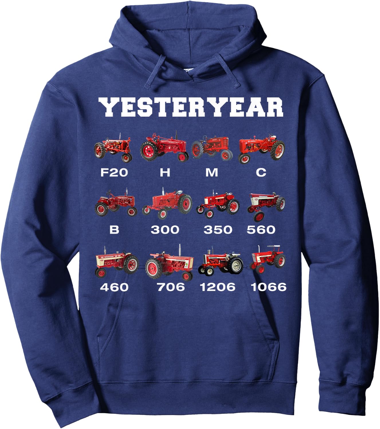 Vintage Tractor Yesteryear Farmer Gift Hoodie - Hoodie | Navy