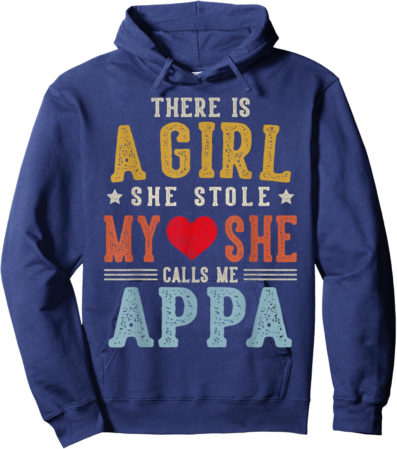 She Calls Me Appa Funny Fathers Day Grandpa Hoodie - Hoodie | Navy