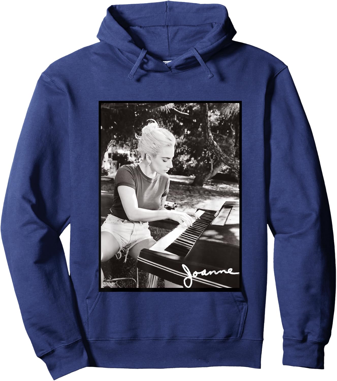 Lady Gaga Joanne Klavierfoto Hoodie - Hoodie | Navy