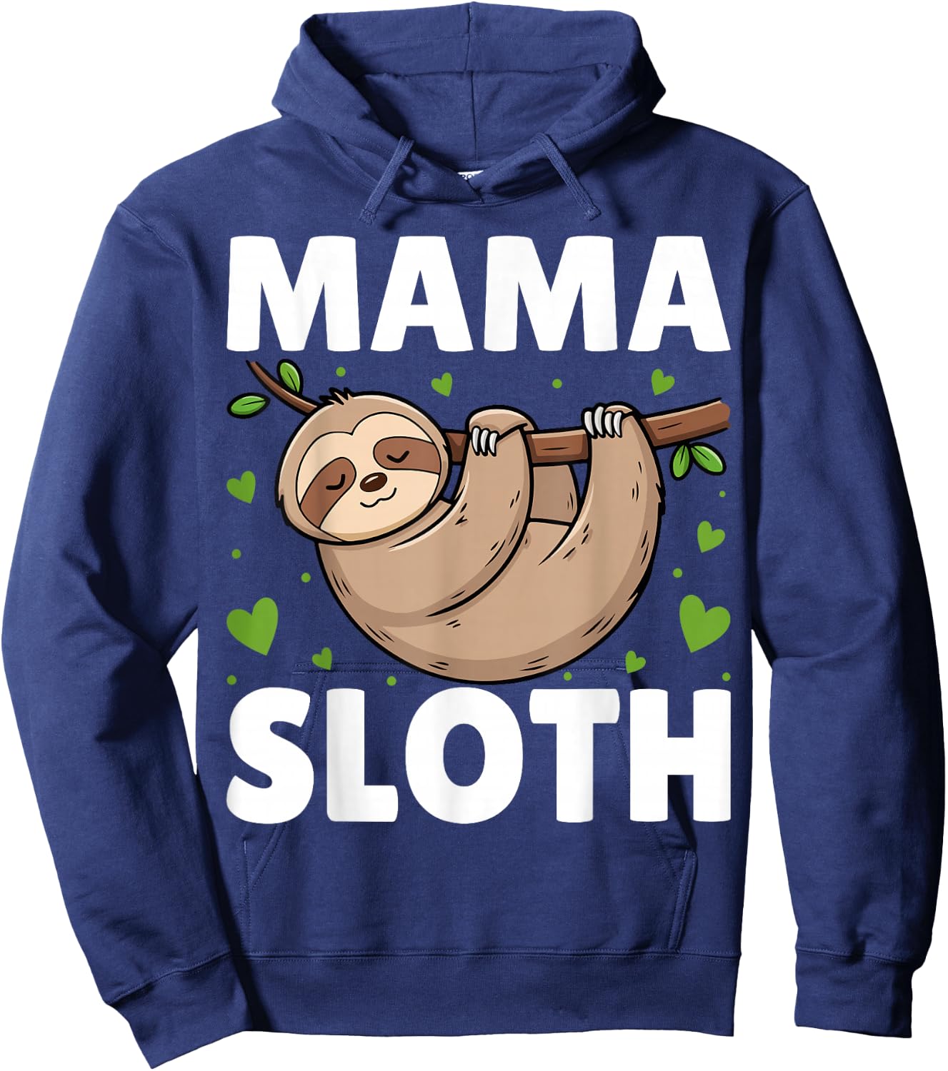 Adorable motif paresseux pour la fête des mères Hoodie - Hoodie | Navy