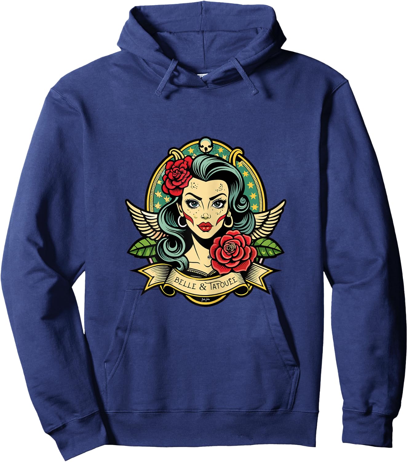 Beautiful & Tattoo Tattoo Gift Hoodie - Hoodie | Navy