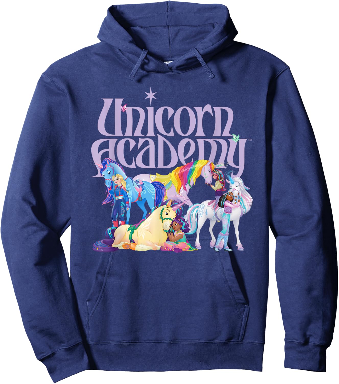 Riders and Unicorns , Black, S Hoodie - Hoodie | Navy