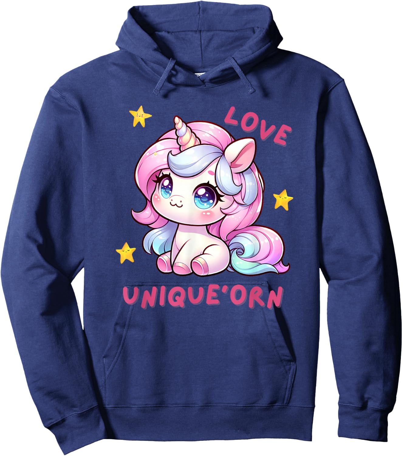 Funny unicorn love unicorn Hoodie - Hoodie | Navy