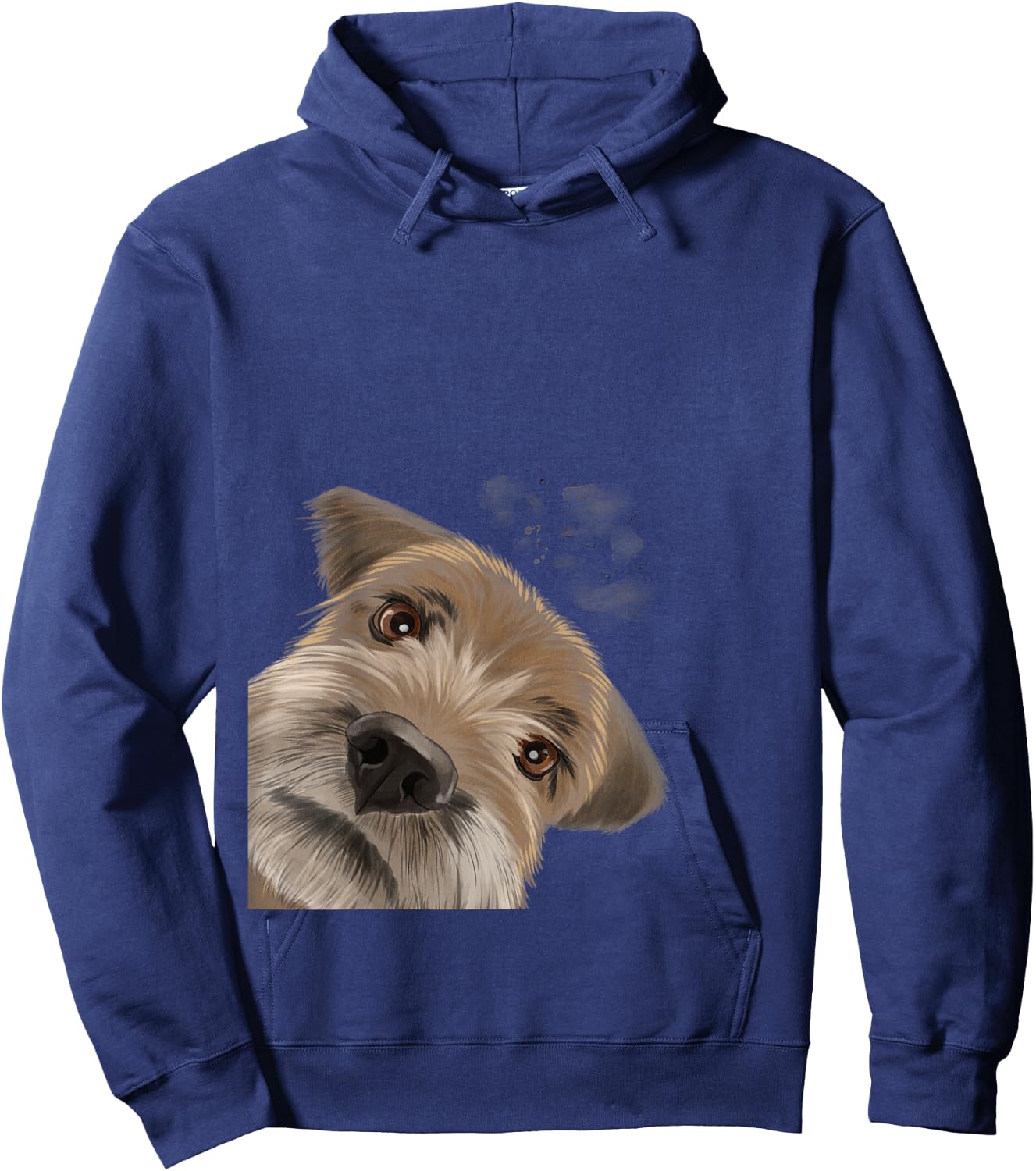 Funny Curious Dog Border Terrier Hoodie - Hoodie | Navy