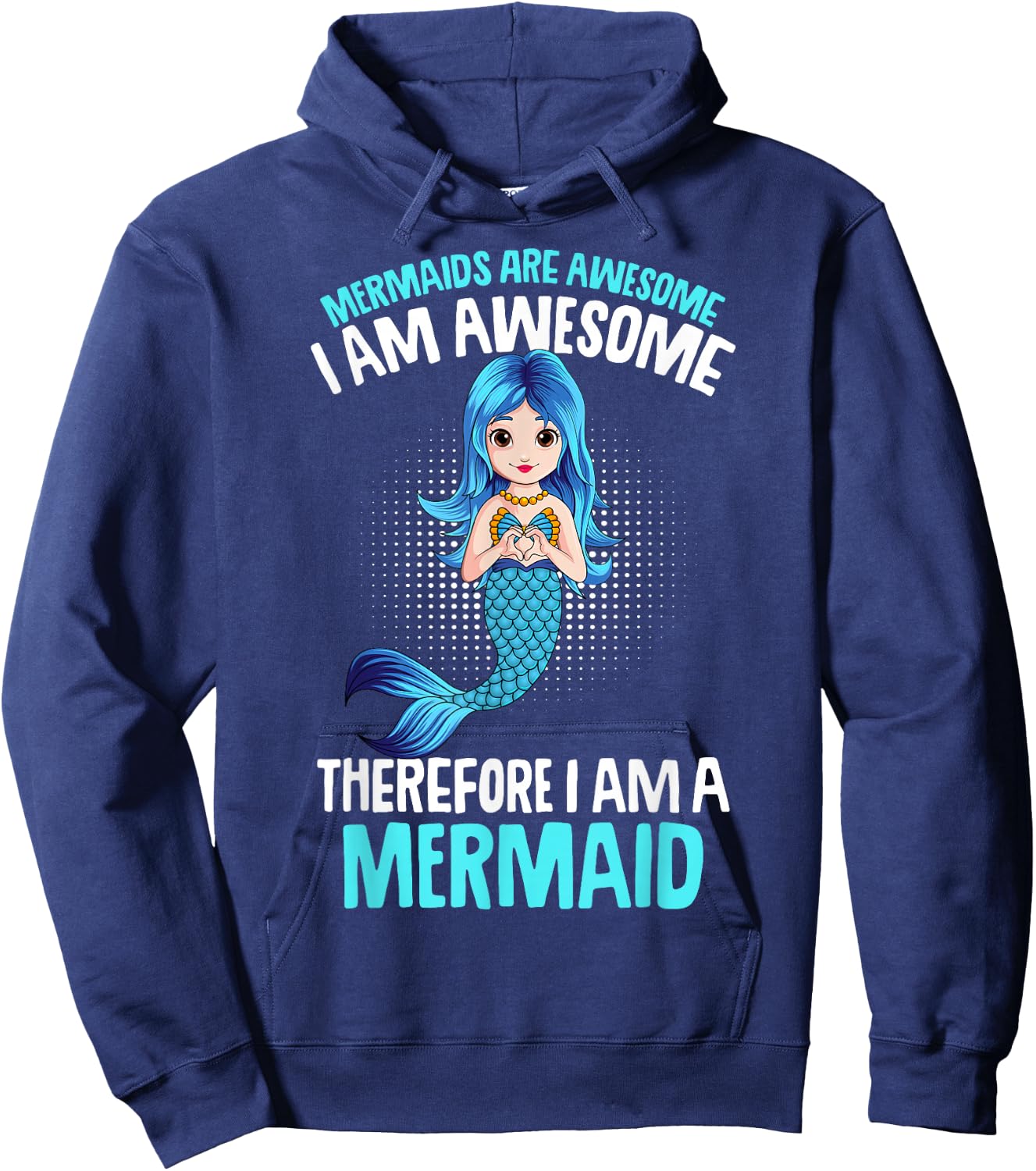 Mermaid Girls Women Kids Hoodie - Hoodie | Navy