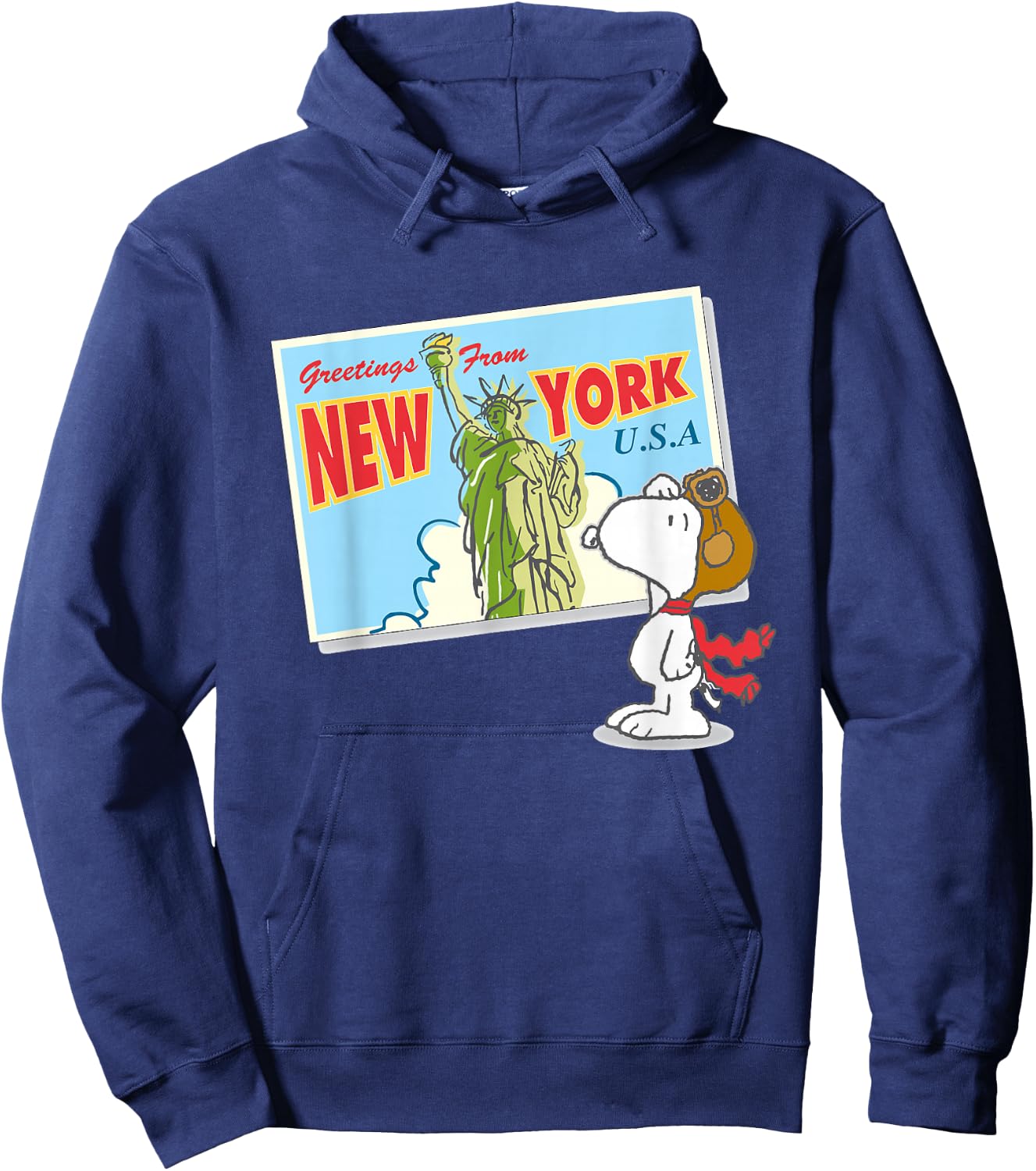 Peanuts Snoopy Carte postale New York Hoodie - Hoodie | Navy