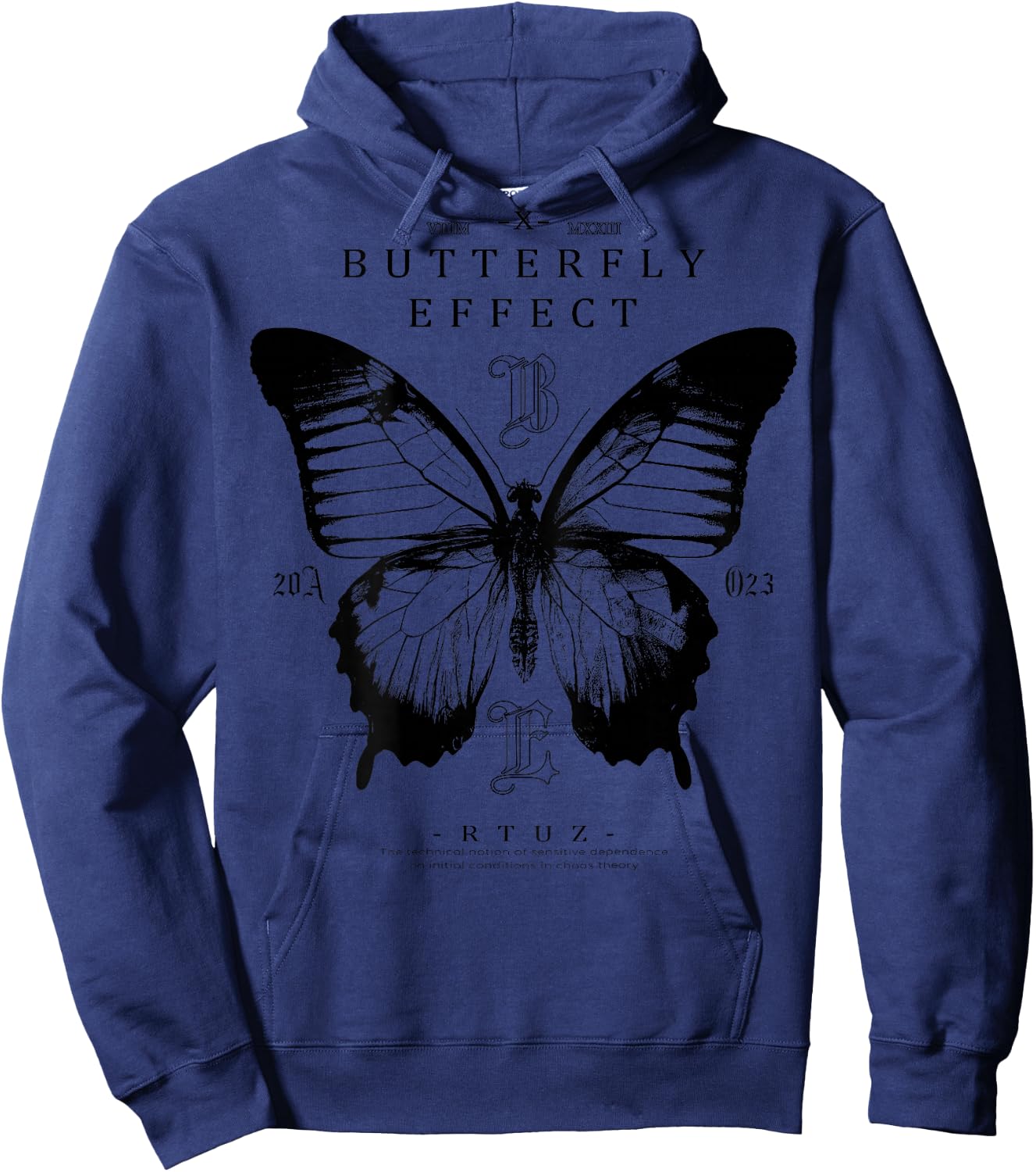 Effect Butterfly Insect Moth Butterfly , blue Hoodie - Hoodie | Navy