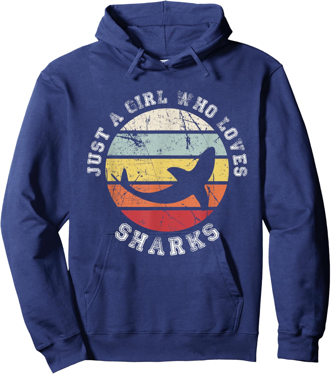 Just a girl who loves Sharks - Shark Hoodie - Hoodie | Navy