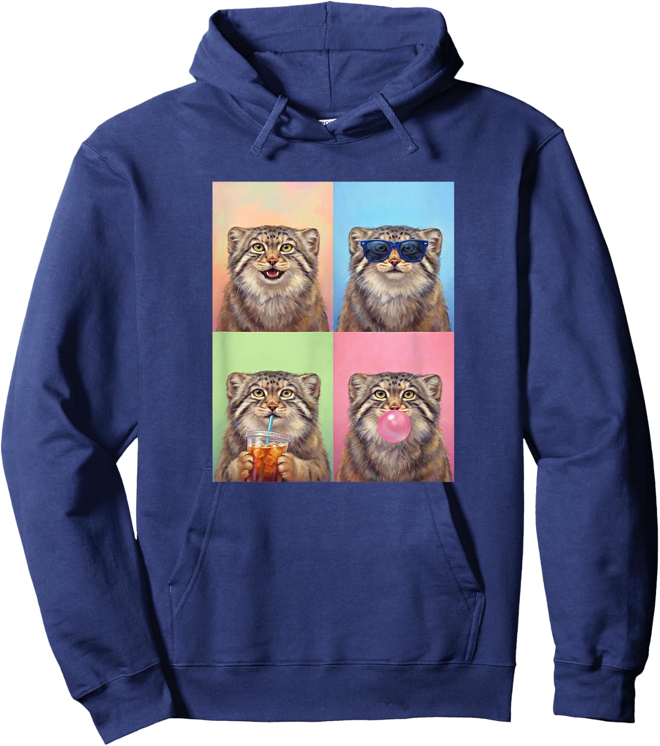 Pallas's Cats Funny Pallas's cat Hoodie - Hoodie | Navy