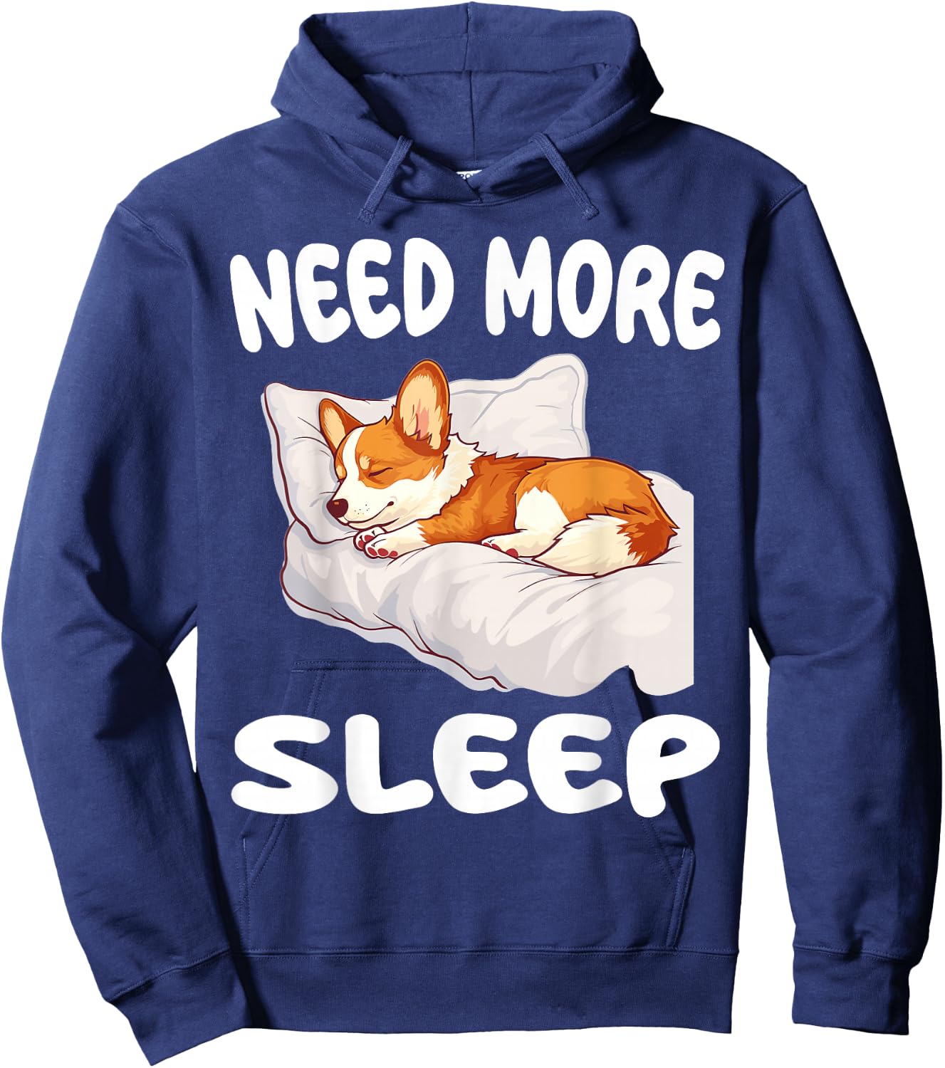 Cute Corgi Need more Sleep Pajamas Nightgown Hoodie - Hoodie | Navy