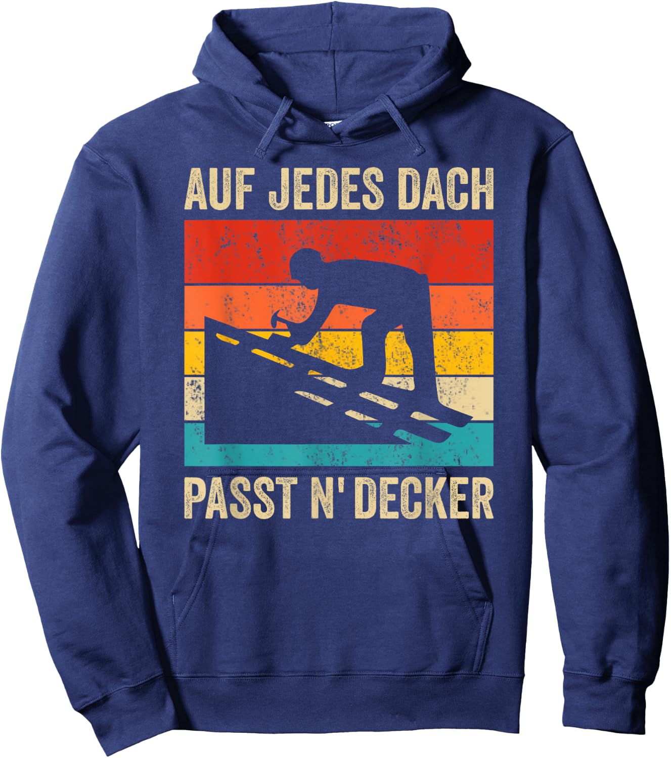 Lustiges Herren Dachdecker Retro Vintage Hoodie - Hoodie | Navy