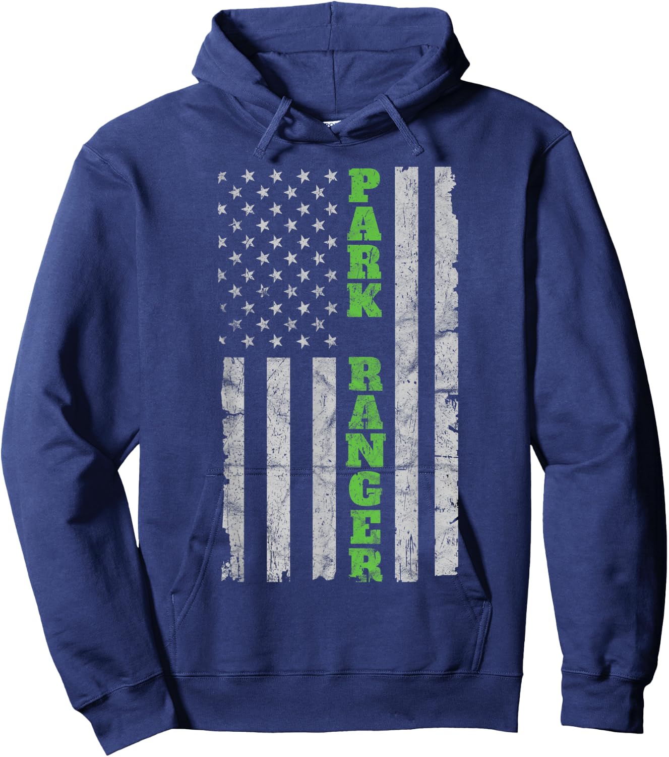 USA Park Ranger - American Flag Hoodie - Hoodie | Navy