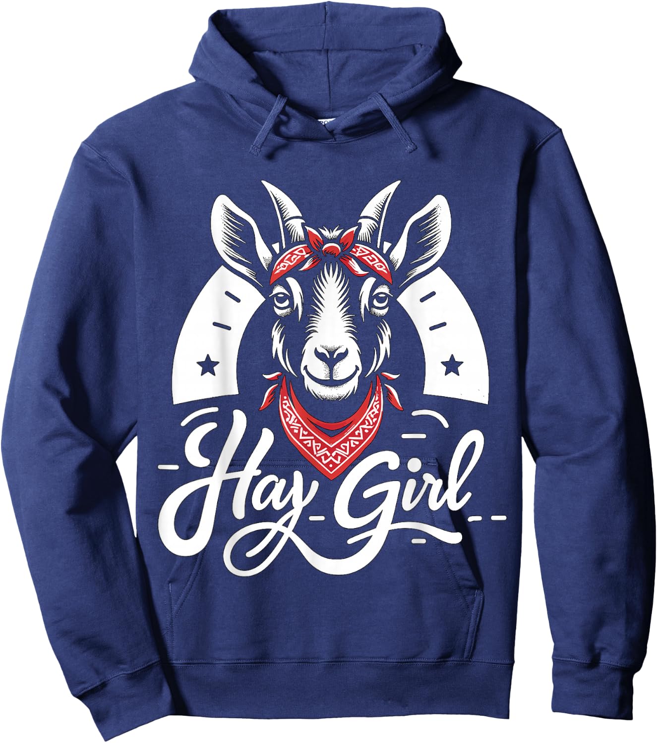 Hay Girl Goat Farm Girl Rancher Hoodie - Hoodie | Navy
