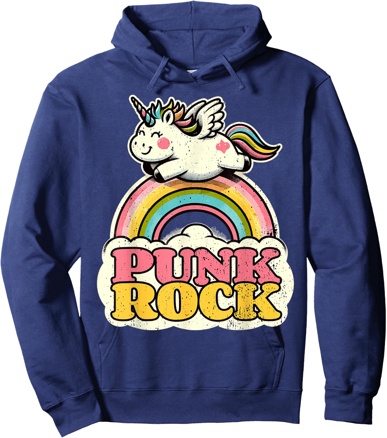 Punk Rock Unicorn I Punk Rock Hoodie - Hoodie | Navy