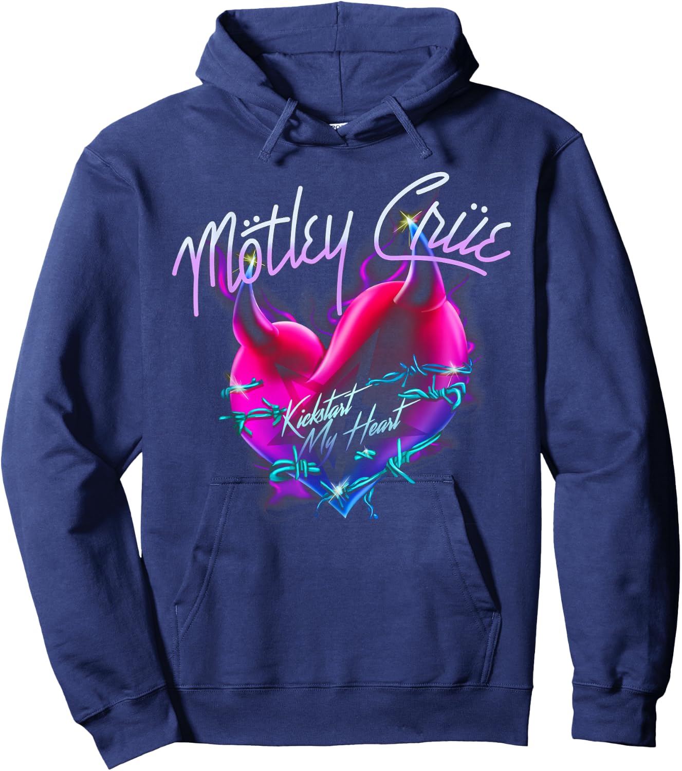 Mötley Crüe Kickstart My Heart , black Hoodie - Hoodie | Navy