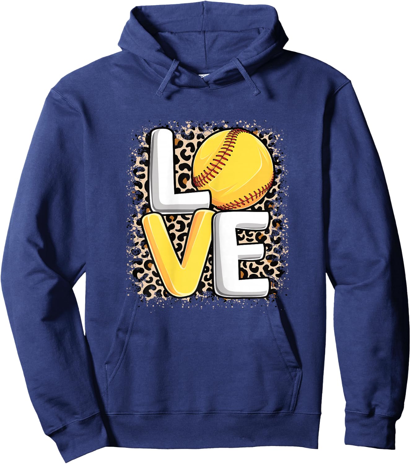 Cute Love Softball Women Girls Softball Lover Hoodie - Hoodie | Navy
