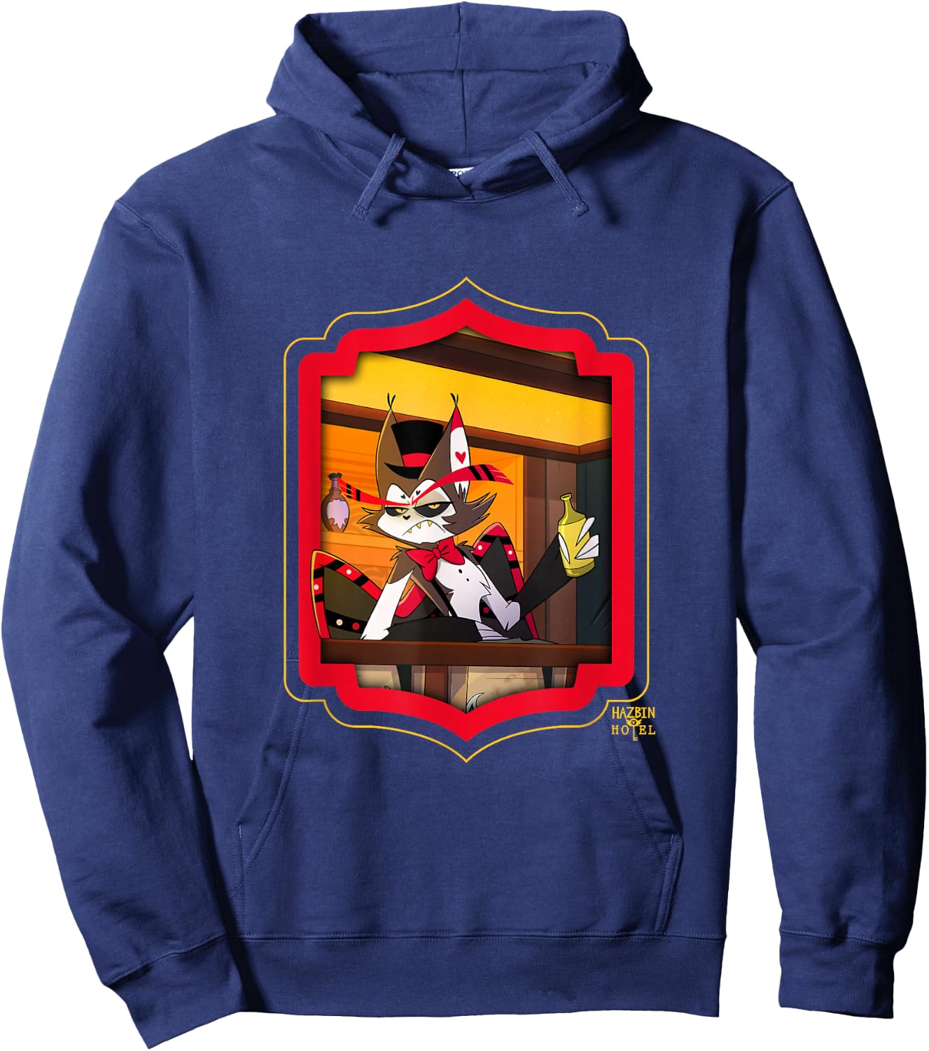 Hotel Hazbin - Husk , Black Hoodie - Hoodie | Navy