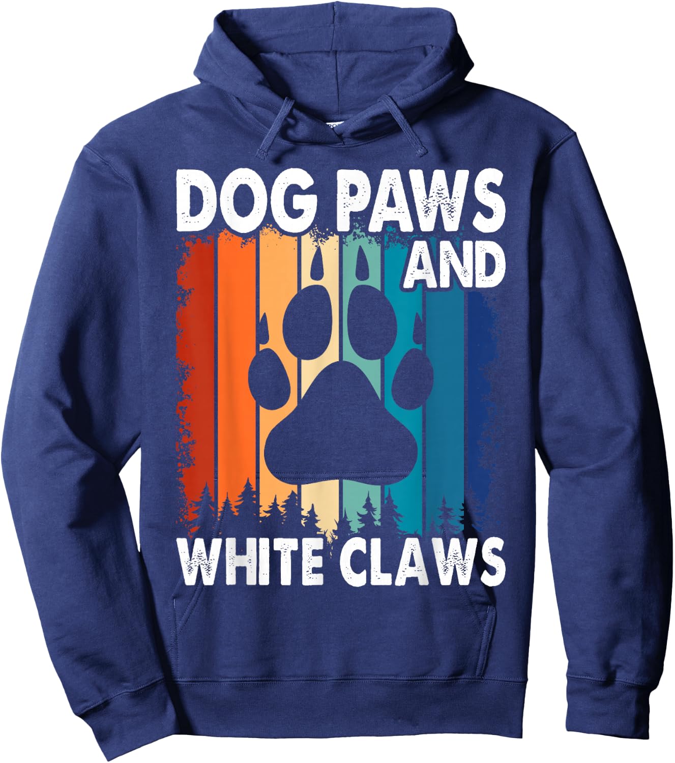 Dog Paws and White Claws Hoodie - Hoodie | Navy