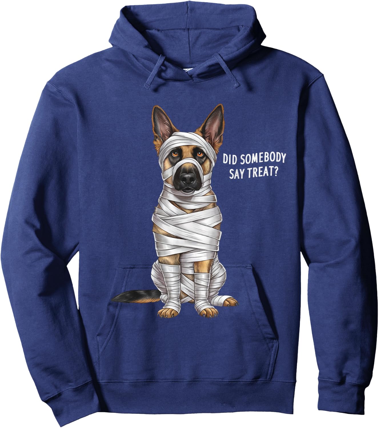 German Shepherd Mummy Halloween Dog Hoodie - Hoodie | Navy
