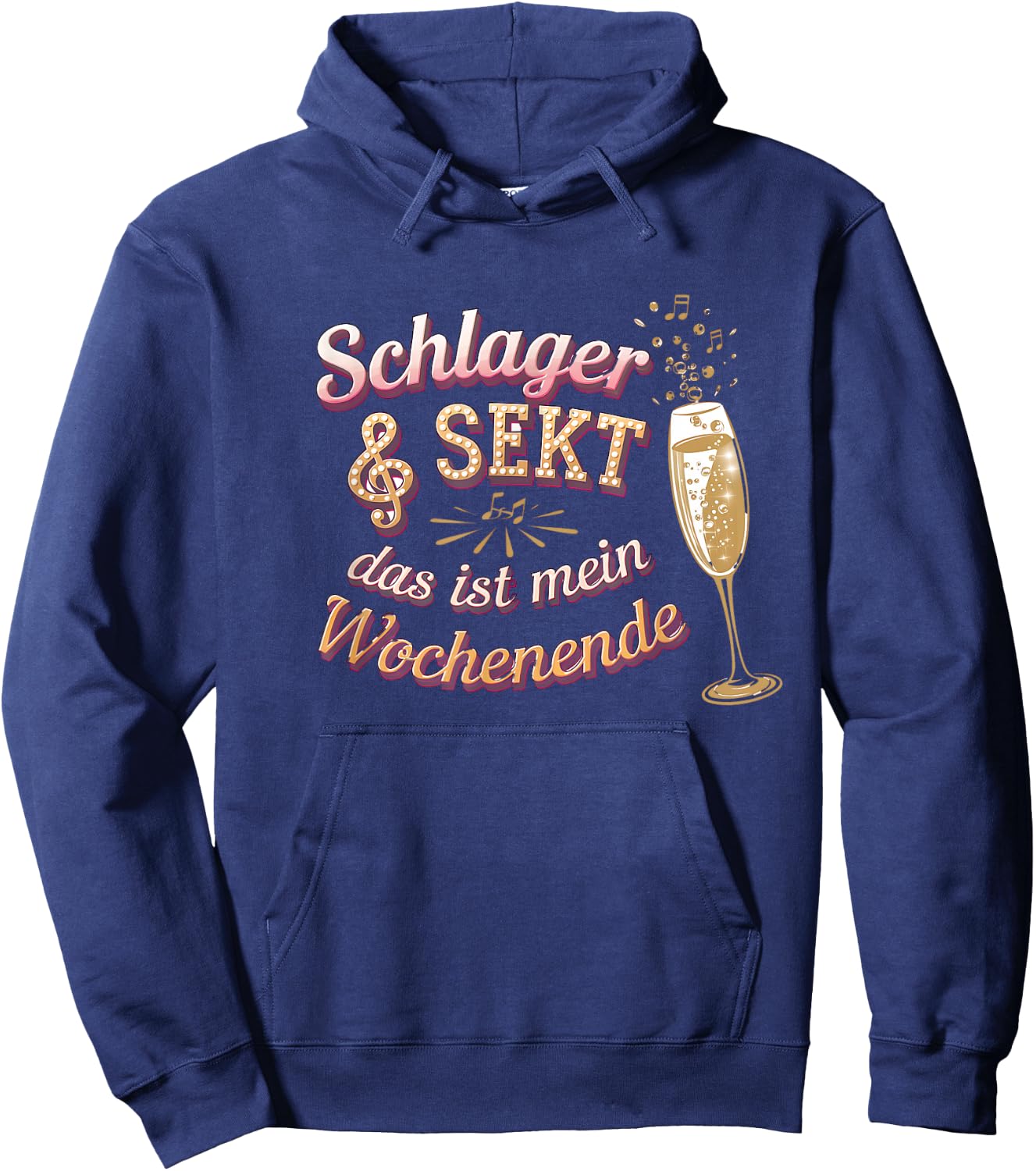 Schlager & Sekt Das Ist Mein Wochenende Hoodie - Hoodie | Navy